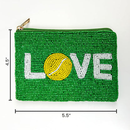 Pearl Beaded Coin Purse Handmade with Colorful Designs Savings Bag Small Zipper Pouch for Cash Card & Makeup (Botox Money)