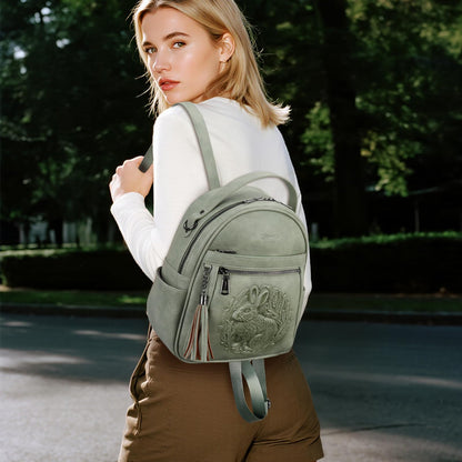 Mini Mochila Bolso para Mujeres, Mochila Pequeña de Cuero Vegano Repujado, Mochilas de Moda, Mochilas de Día, Bolso de Hombro, Pequeño, Moderno