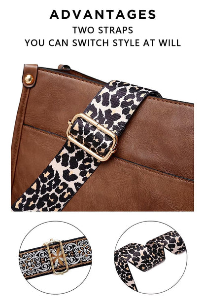 Crossbody Purse with Guitar Strap Zipped Pockets Handbag Shoulder Bag Vegan Leather Crossbody Bags for Women
