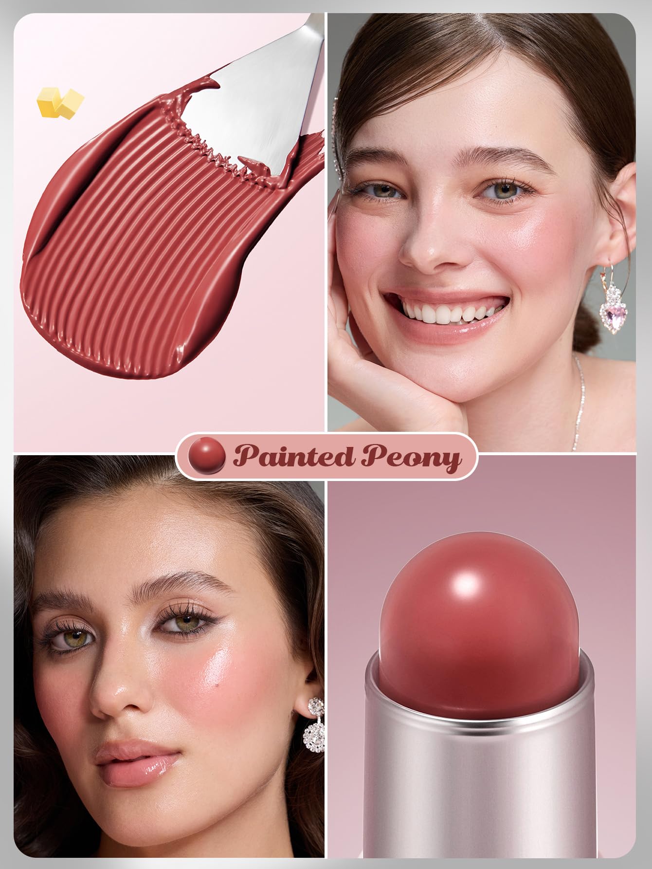 SHEGLAM Buttery Bliss Blush Stick Cream Milk Makeup Blush-Cherry Pick