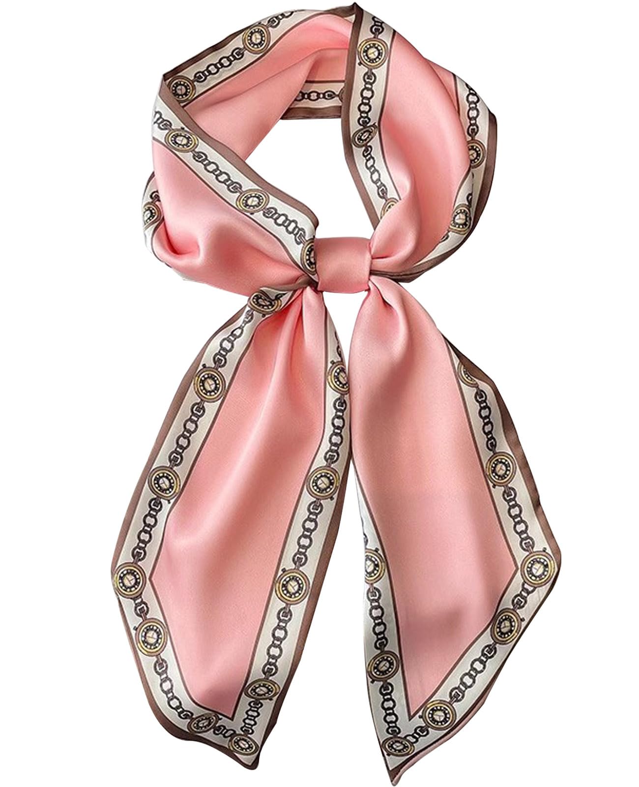 Mitzah Head Scarf  Mulberry Silk Imitation Women's 59" Fashion Neck Satin Scarfs for Bag 59 * 5.9”