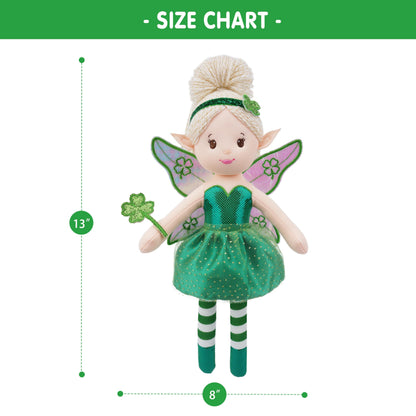 June Garden 18" Ballerina Plush Doll Rosalie - Soft Pink Hair Doll in Floral Dress & Tulle Skirt with Ballet Shoes - Gift for Girls & Toddlers