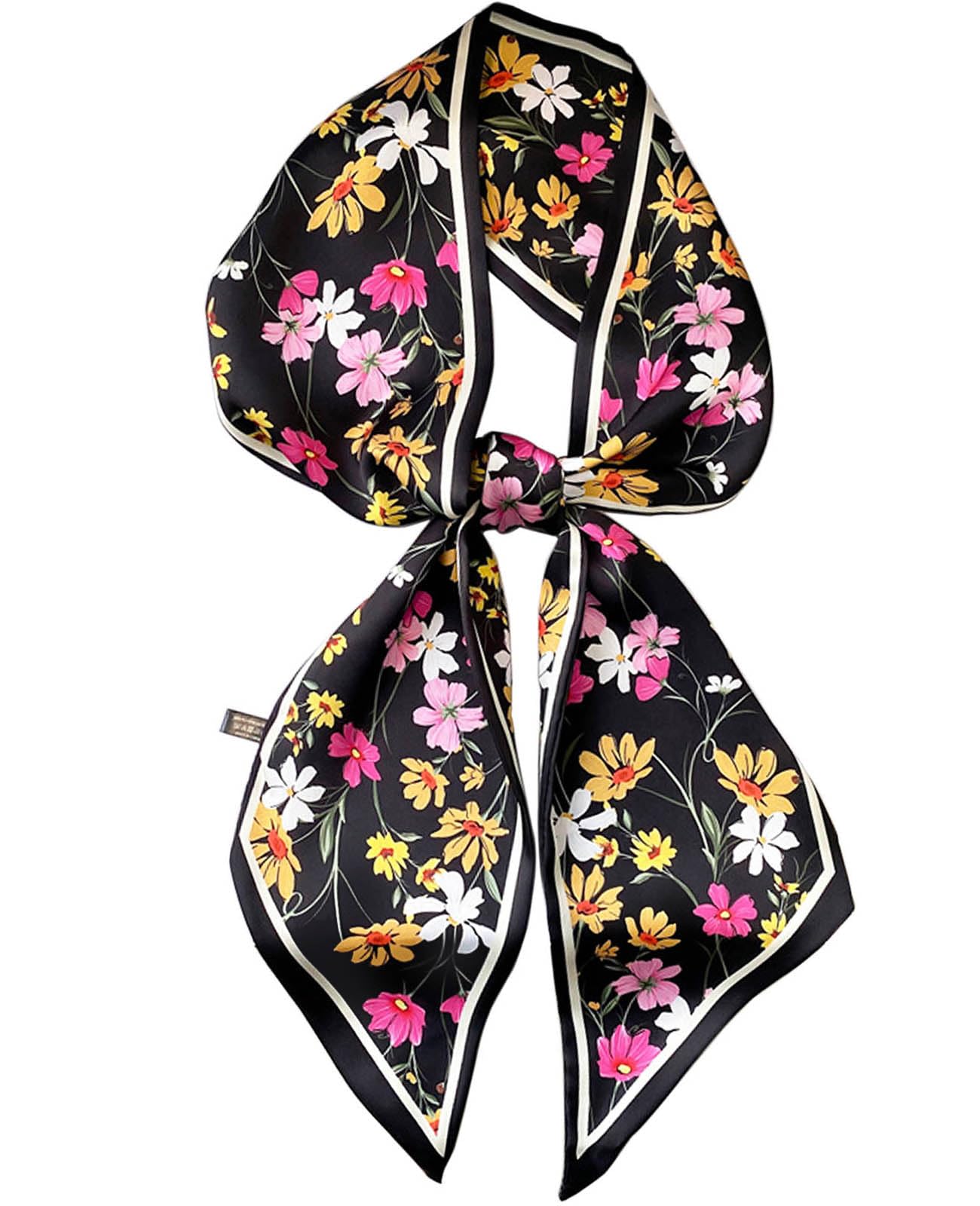 Mitzah Head Scarf  Mulberry Silk Imitation Women's 59" Fashion Neck Satin Scarfs for Bag 59 * 5.9”