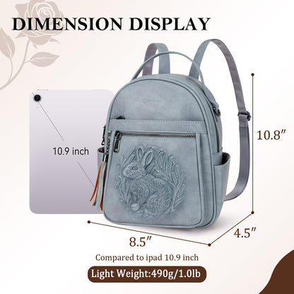 Mini Mochila Bolso para Mujeres, Mochila Pequeña de Cuero Vegano Repujado, Mochilas de Moda, Mochilas de Día, Bolso de Hombro, Pequeño, Moderno