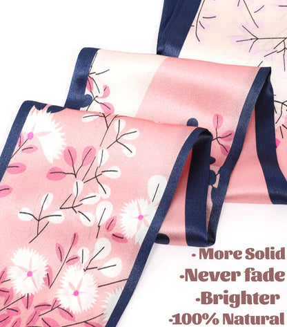 Mitzah Head Scarf  Mulberry Silk Imitation Women's 59" Fashion Neck Satin Scarfs for Bag 59 * 5.9”