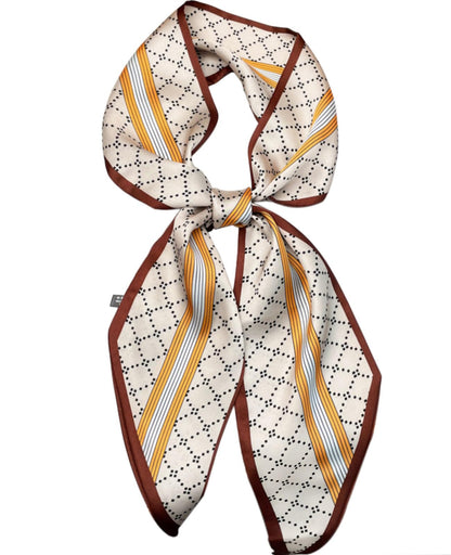Mitzah Head Scarf  Mulberry Silk Imitation Women's 59" Fashion Neck Satin Scarfs for Bag 59 * 5.9”