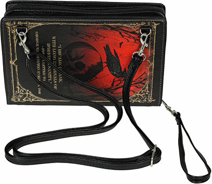 Beauty and the Beast Book Handbag Black Vinyl Novelty Clutch Purse Crossbody Bag