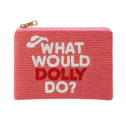 Pearl Beaded Coin Purse Handmade with Colorful Designs Savings Bag Small Zipper Pouch for Cash Card & Makeup (Botox Money)