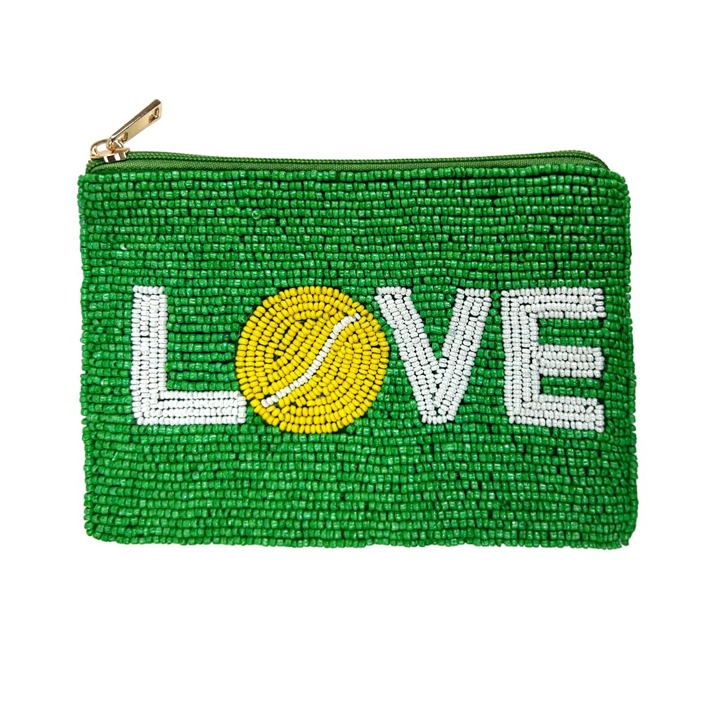 Pearl Beaded Coin Purse Handmade with Colorful Designs Savings Bag Small Zipper Pouch for Cash Card & Makeup (Botox Money)