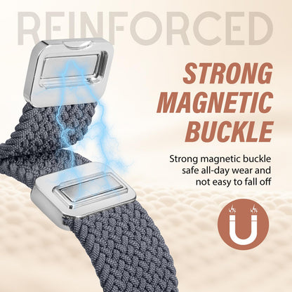 Braided Magnetic Band Compatible with Apple Watch Bands 38/40/41/42/44/45/46/49mm Dressy Celtic Metal Stretchy Elastic Strap for Watch Series 11 10 9 8 7 6 5 4 SE/Ultra 3 2 1