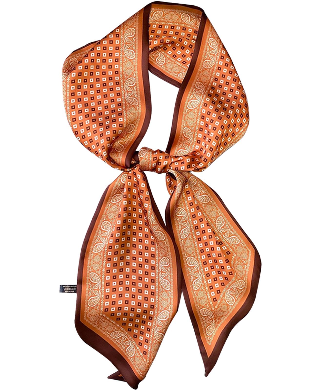 Mitzah Head Scarf  Mulberry Silk Imitation Women's 59" Fashion Neck Satin Scarfs for Bag 59 * 5.9”