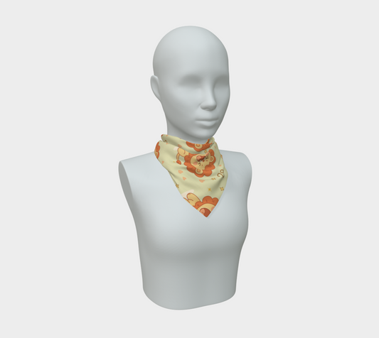Leo Zodiac Sign Pattern Print Scarf