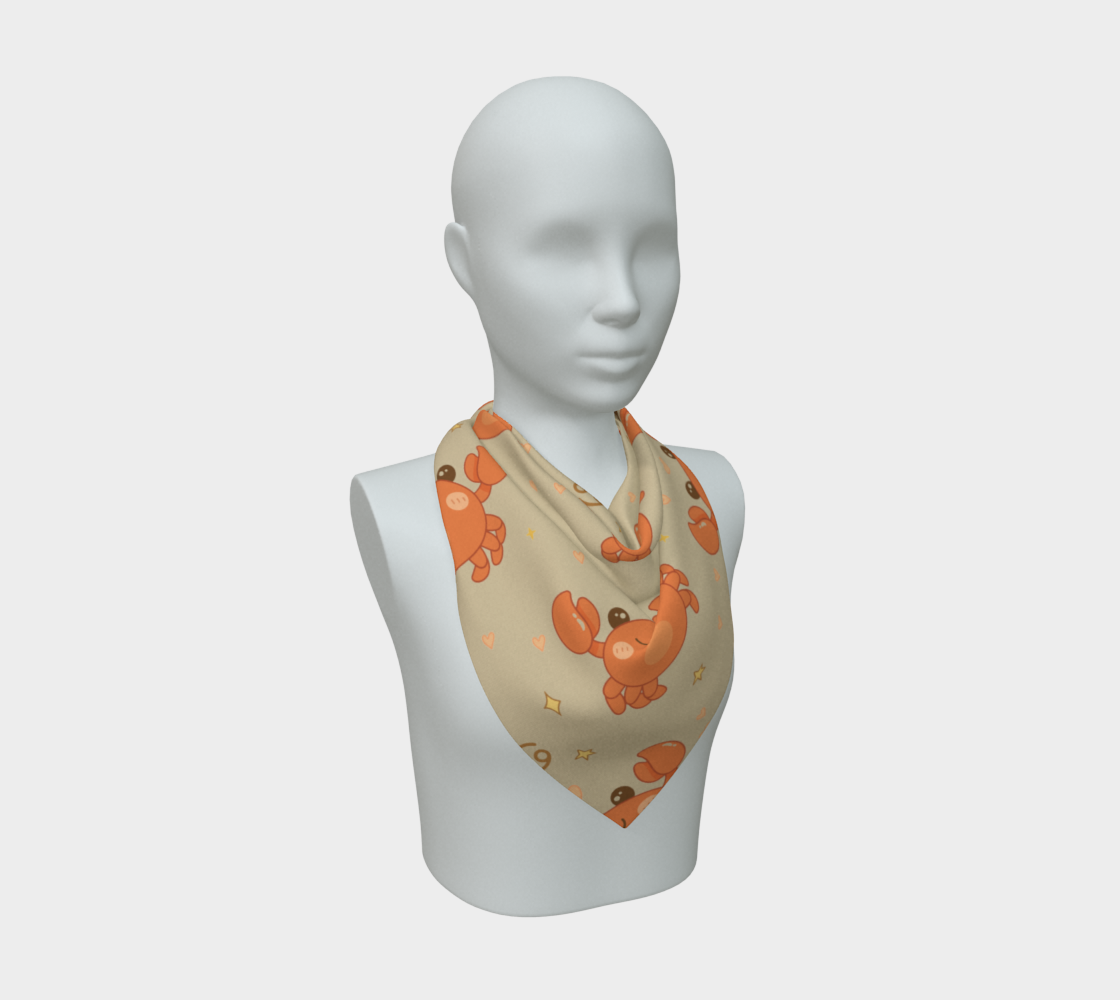 Cancer Zodiac Sign Pattern Print Cute Scarf