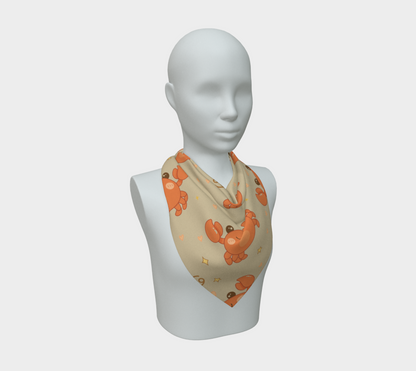 Cancer Zodiac Sign Pattern Print Cute Scarf