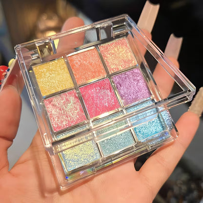 Holographic Glitter Eyeshadow Palette Y2K Makeup