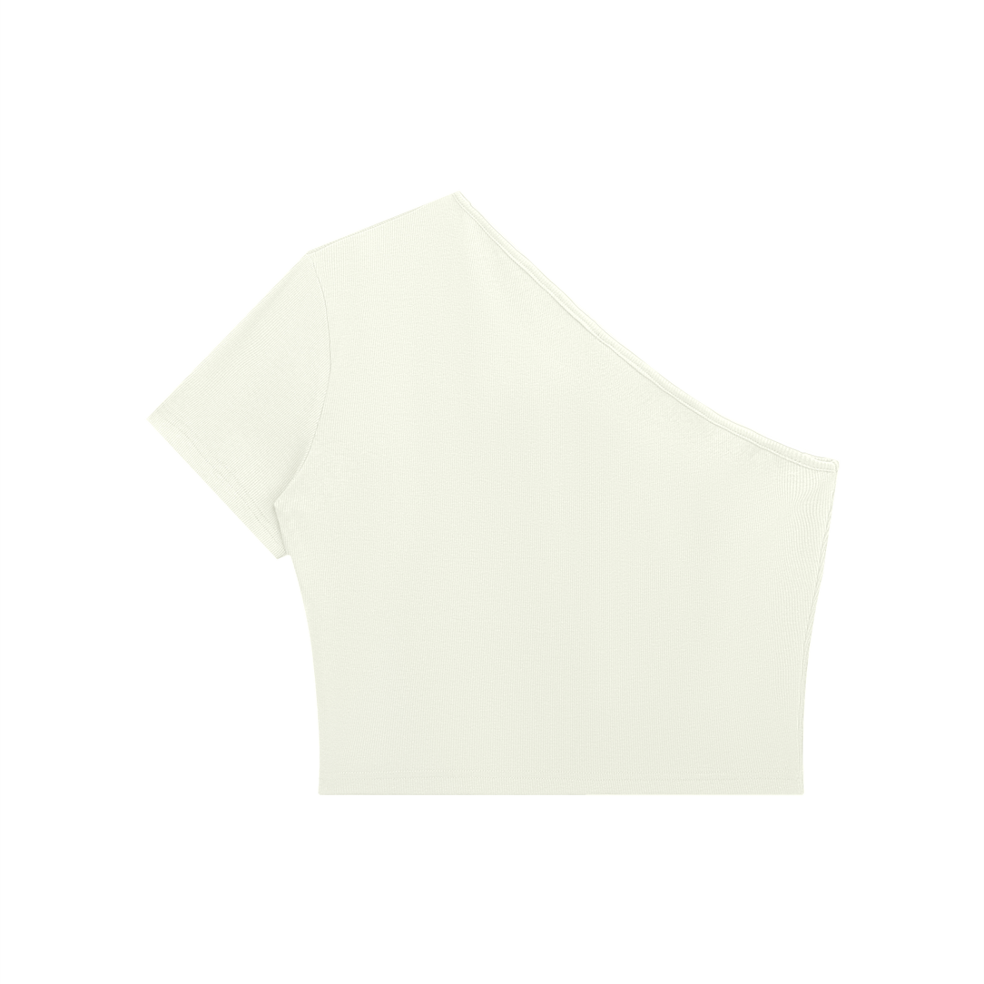 Women's One-Shoulder Crop T-Shirt with NYC Skyline Print