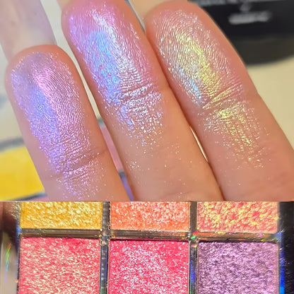 Holographic Glitter Eyeshadow Palette Y2K Makeup