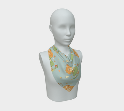 Virgo Zodiac Sign Pattern Print Scarf