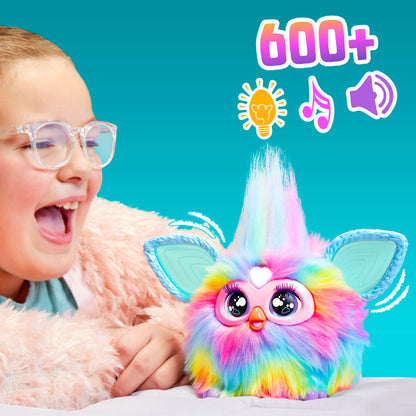 Furby Coral, 15 Fashion Accessories, Interactive Plush Toys for 6 Year Old Girls & Boys & Up, Voice Activated Animatronic