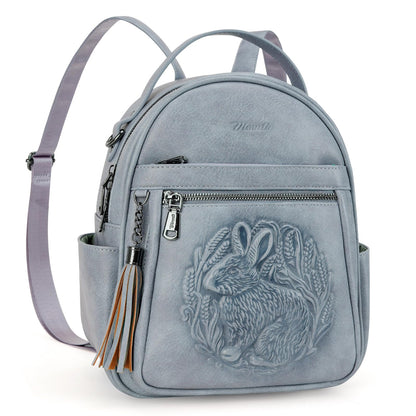 Mini Mochila Bolso para Mujeres, Mochila Pequeña de Cuero Vegano Repujado, Mochilas de Moda, Mochilas de Día, Bolso de Hombro, Pequeño, Moderno