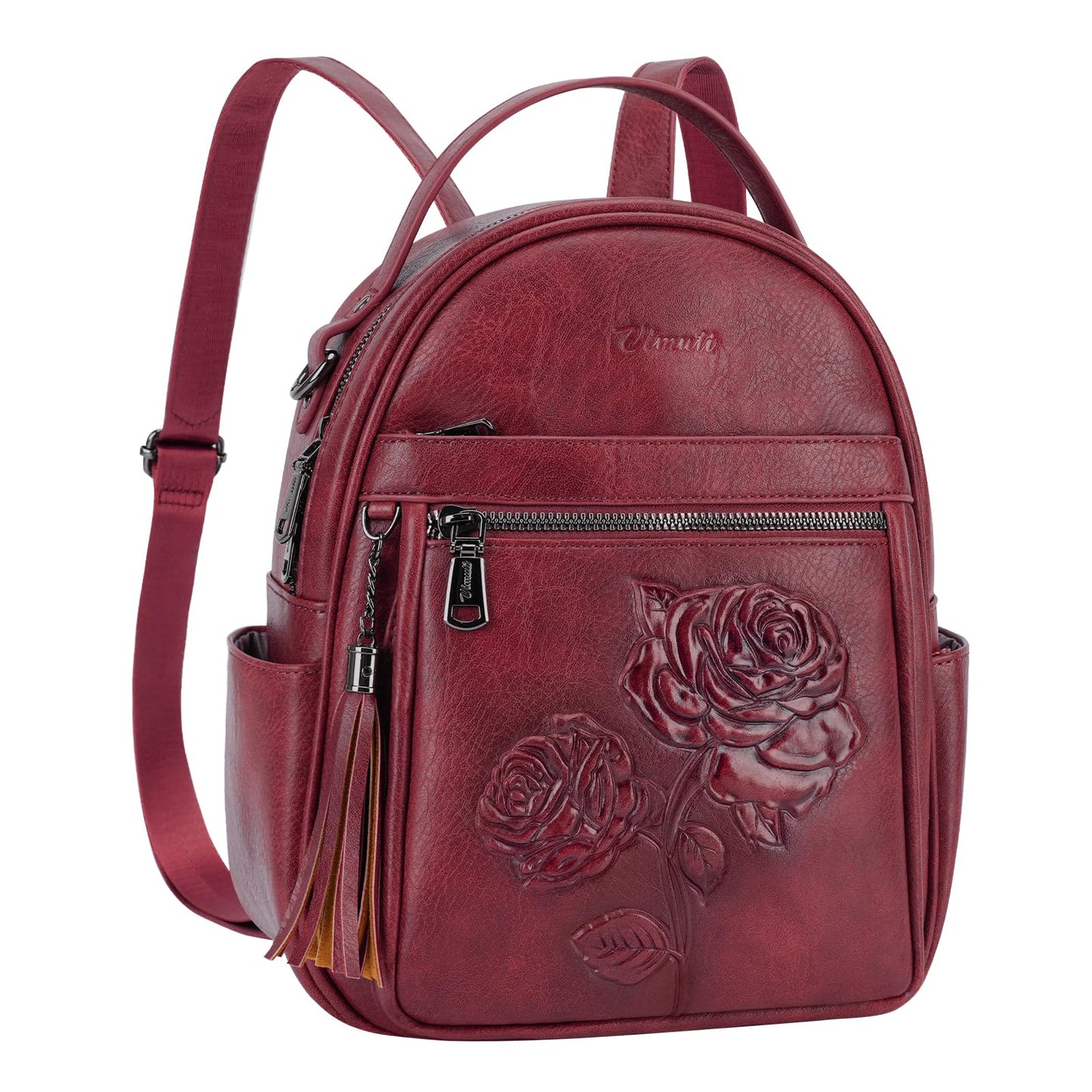 Mini Mochila Bolso para Mujeres, Mochila Pequeña de Cuero Vegano Repujado, Mochilas de Moda, Mochilas de Día, Bolso de Hombro, Pequeño, Moderno