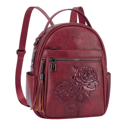 Mini Mochila Bolso para Mujeres, Mochila Pequeña de Cuero Vegano Repujado, Mochilas de Moda, Mochilas de Día, Bolso de Hombro, Pequeño, Moderno