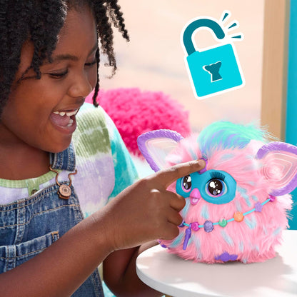 Furby Cotton Candy, 15 Fashion Accessories, Interactive Plush Toys for 6 Year Old Girls & Boys & Up, Voice Activated Animatronic, Pink & Blue