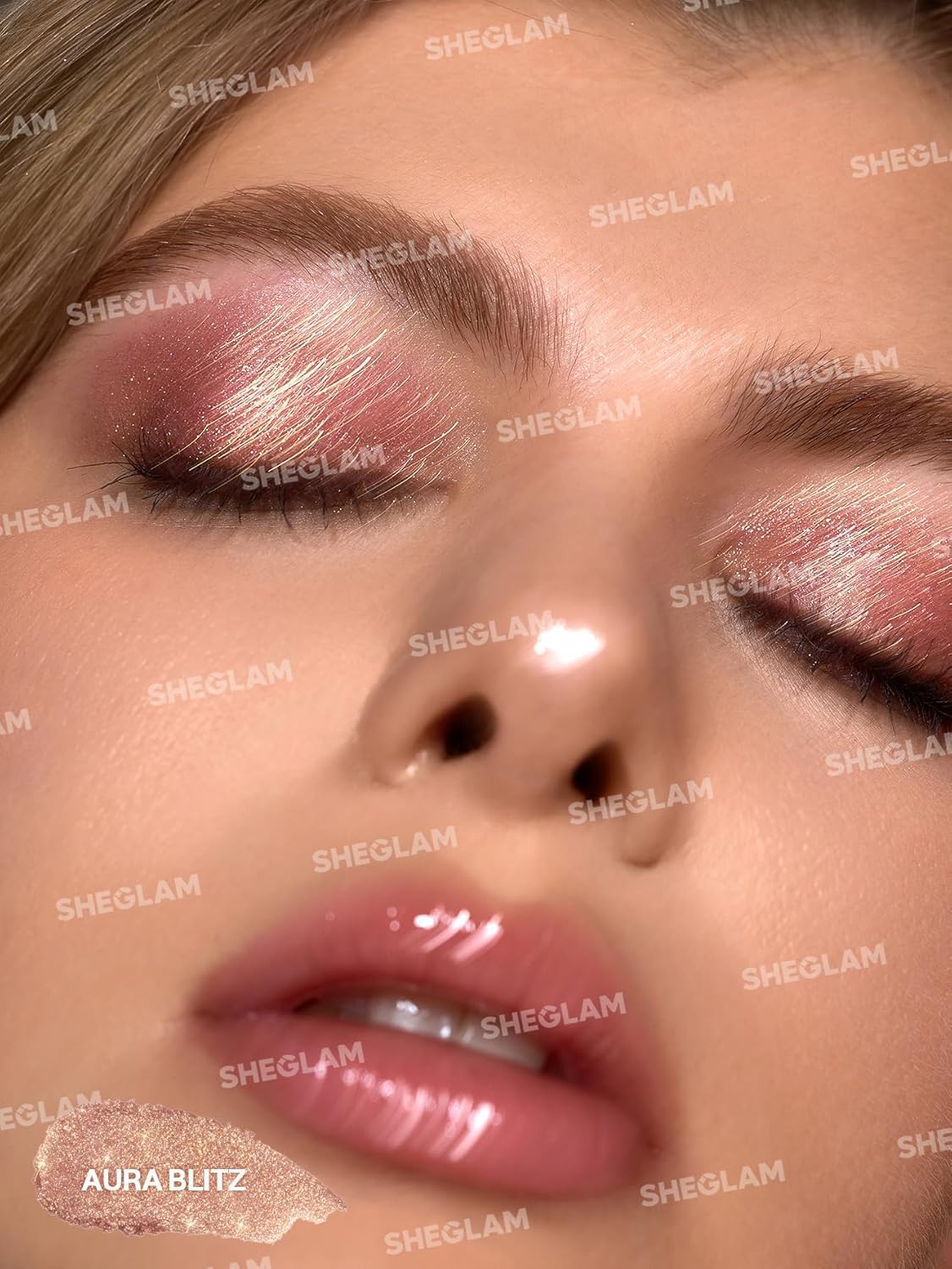 SHEGLAM Crystal Jelly Glaze Stick Eye Shadow Stick Eyeliner Brightener Pencil Crayon with Brush Easy to Blend Long Lasting Shimmer Eyeshadow-Lilac Luster