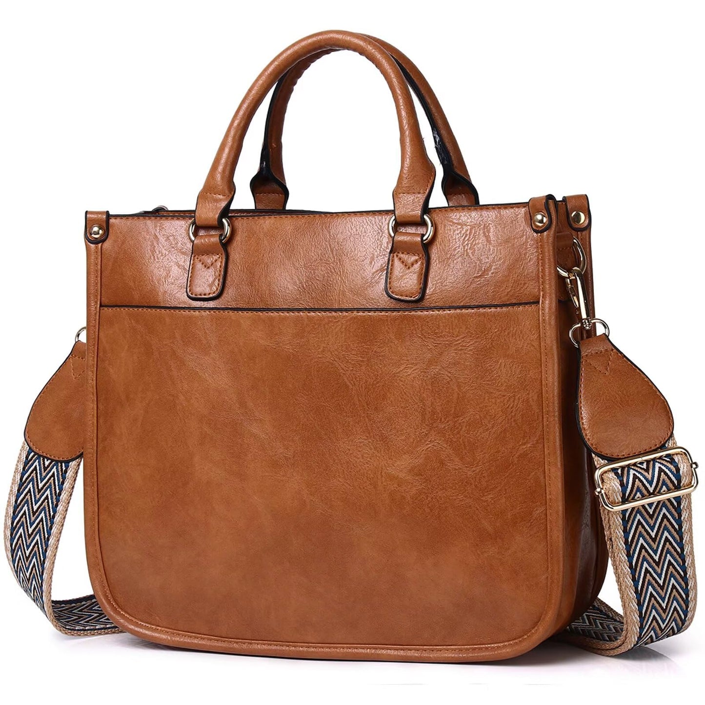 Crossbody Purse with Guitar Strap Zipped Pockets Handbag Shoulder Bag Vegan Leather Crossbody Bags for Women