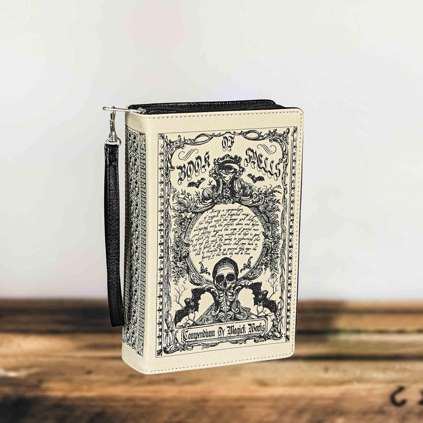 Beauty and the Beast Book Handbag Black Vinyl Novelty Clutch Purse Crossbody Bag