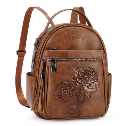 Mini Mochila Bolso para Mujeres, Mochila Pequeña de Cuero Vegano Repujado, Mochilas de Moda, Mochilas de Día, Bolso de Hombro, Pequeño, Moderno