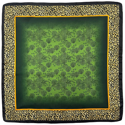 35" Square Mulberry Silk Imitation Head Scarf for Women Satin Large Hair Scarves Neck Scarf