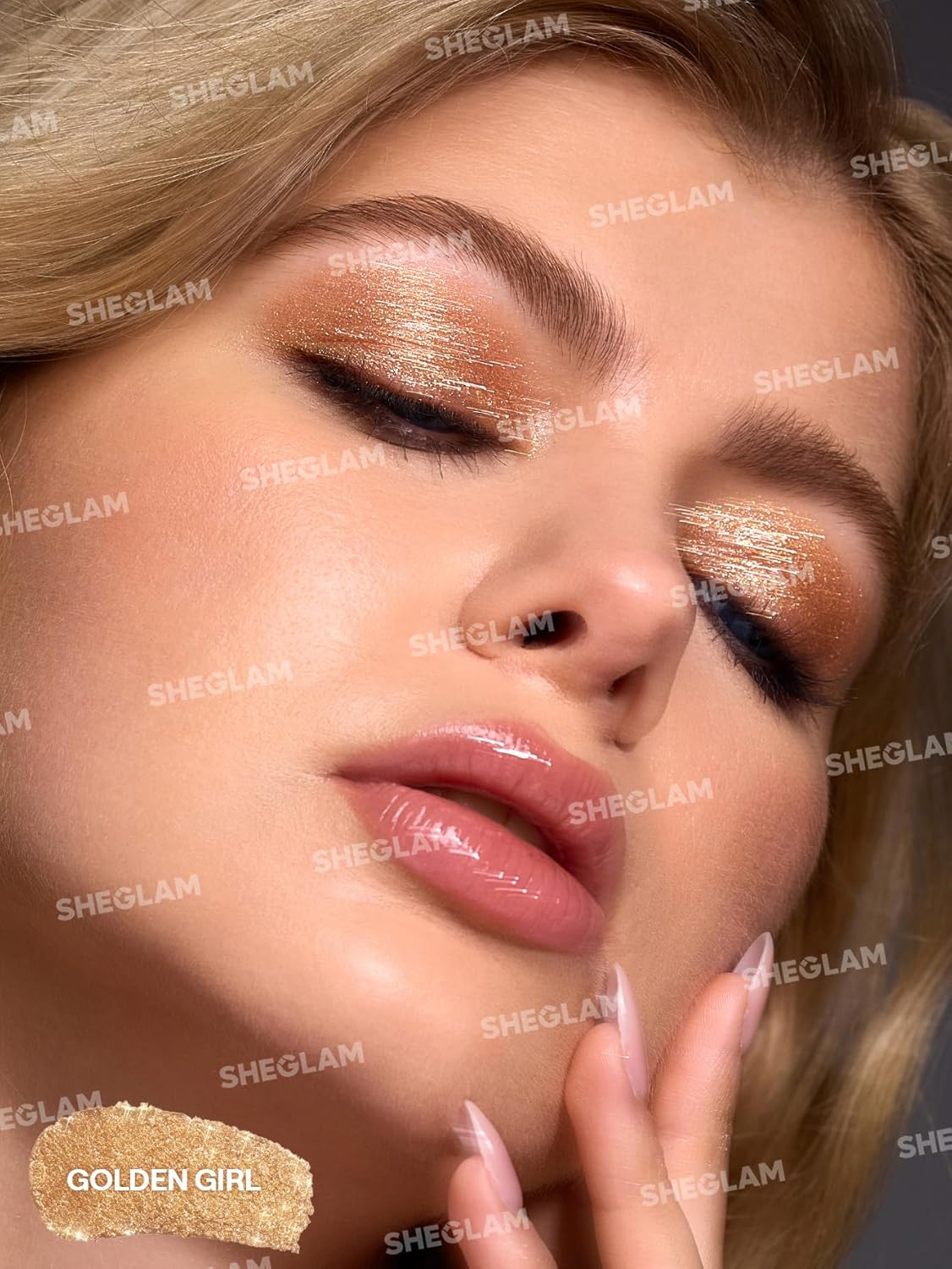SHEGLAM Crystal Jelly Glaze Stick Eye Shadow Stick Eyeliner Brightener Pencil Crayon with Brush Easy to Blend Long Lasting Shimmer Eyeshadow-Lilac Luster