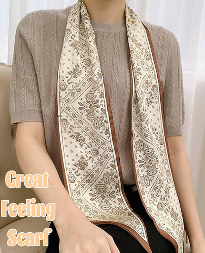 Mitzah Head Scarf  Mulberry Silk Imitation Women's 59" Fashion Neck Satin Scarfs for Bag 59 * 5.9”
