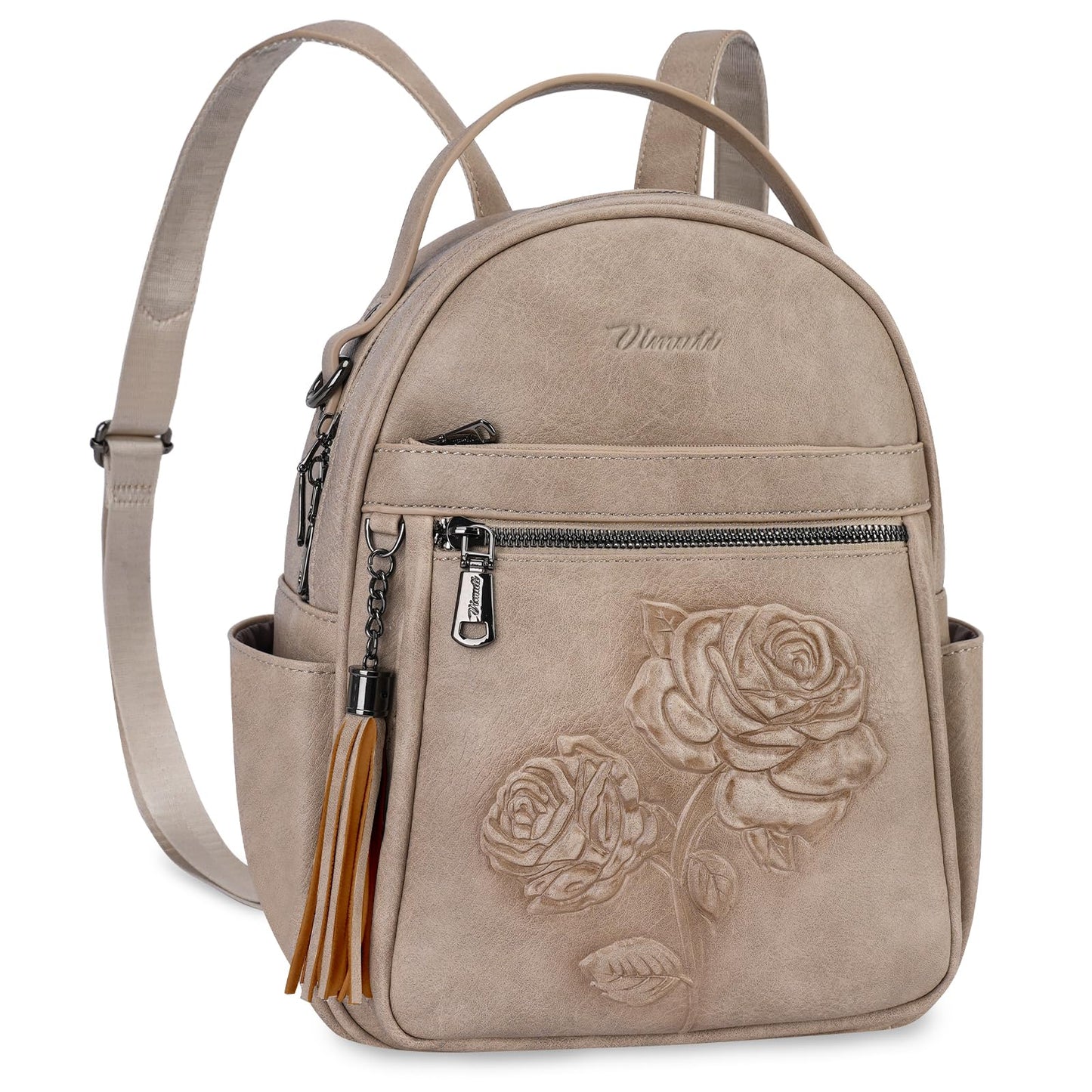 Mini Mochila Bolso para Mujeres, Mochila Pequeña de Cuero Vegano Repujado, Mochilas de Moda, Mochilas de Día, Bolso de Hombro, Pequeño, Moderno
