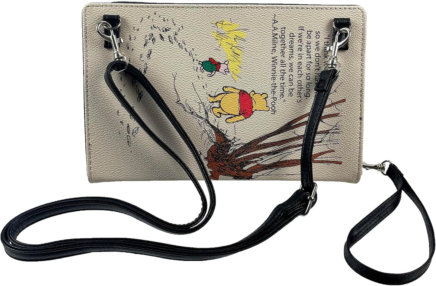 Beauty and the Beast Book Handbag Black Vinyl Novelty Clutch Purse Crossbody Bag