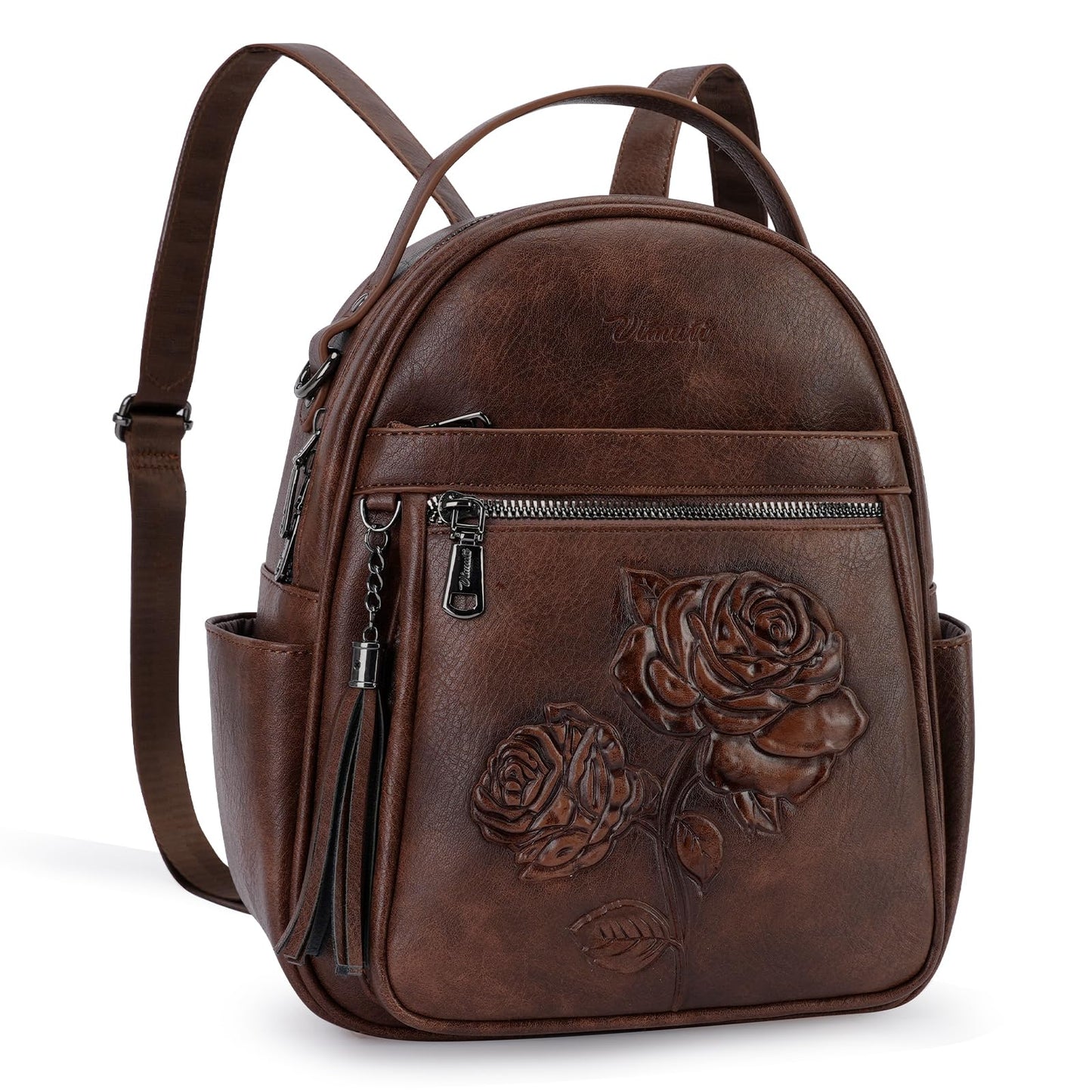 Mini Mochila Bolso para Mujeres, Mochila Pequeña de Cuero Vegano Repujado, Mochilas de Moda, Mochilas de Día, Bolso de Hombro, Pequeño, Moderno