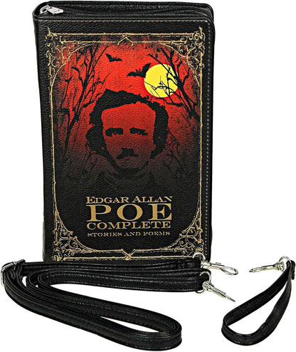 Beauty and the Beast Book Handbag Black Vinyl Novelty Clutch Purse Crossbody Bag