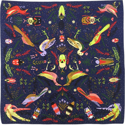 35" Square Mulberry Silk Imitation Head Scarf for Women Satin Large Hair Scarves Neck Scarf