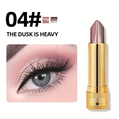 2-Color Eyeshadow Stick Durable Waterproof with Built-in Pearlescent Effect