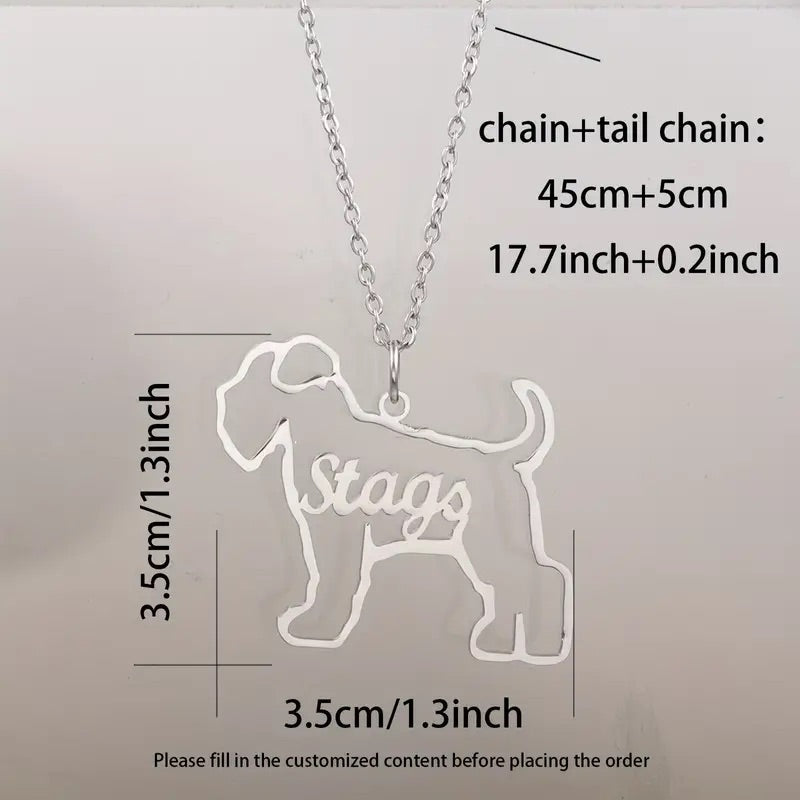 Personalized Dog Name Necklace Gift for Dog Parent