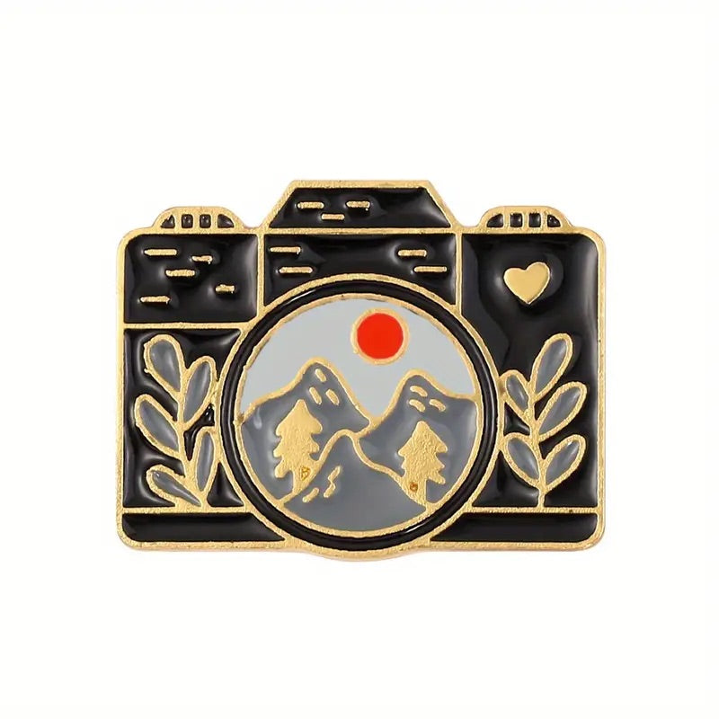 Vintage camera enamel pin