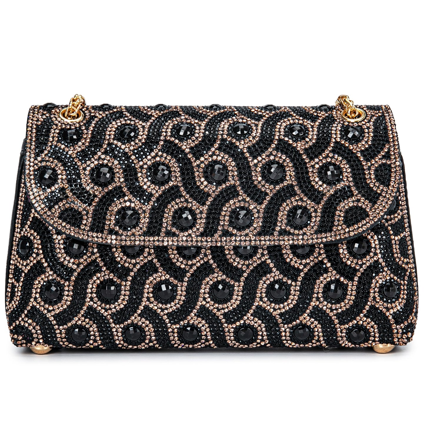 Flower Evening Handbags Chain Strap Square Shoulder Bag Crossbody Bag Crystals Rhinestone Clutch Purse