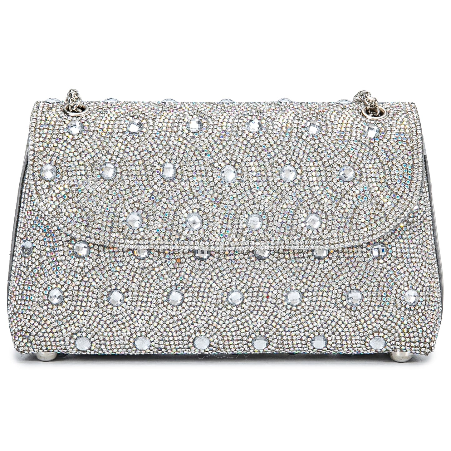 Flower Evening Handbags Chain Strap Square Shoulder Bag Crossbody Bag Crystals Rhinestone Clutch Purse