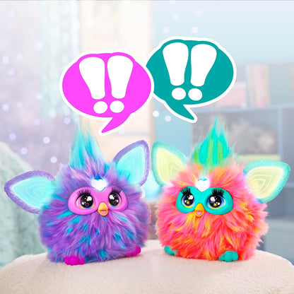 Furby Coral, 15 Fashion Accessories, Interactive Plush Toys for 6 Year Old Girls & Boys & Up, Voice Activated Animatronic