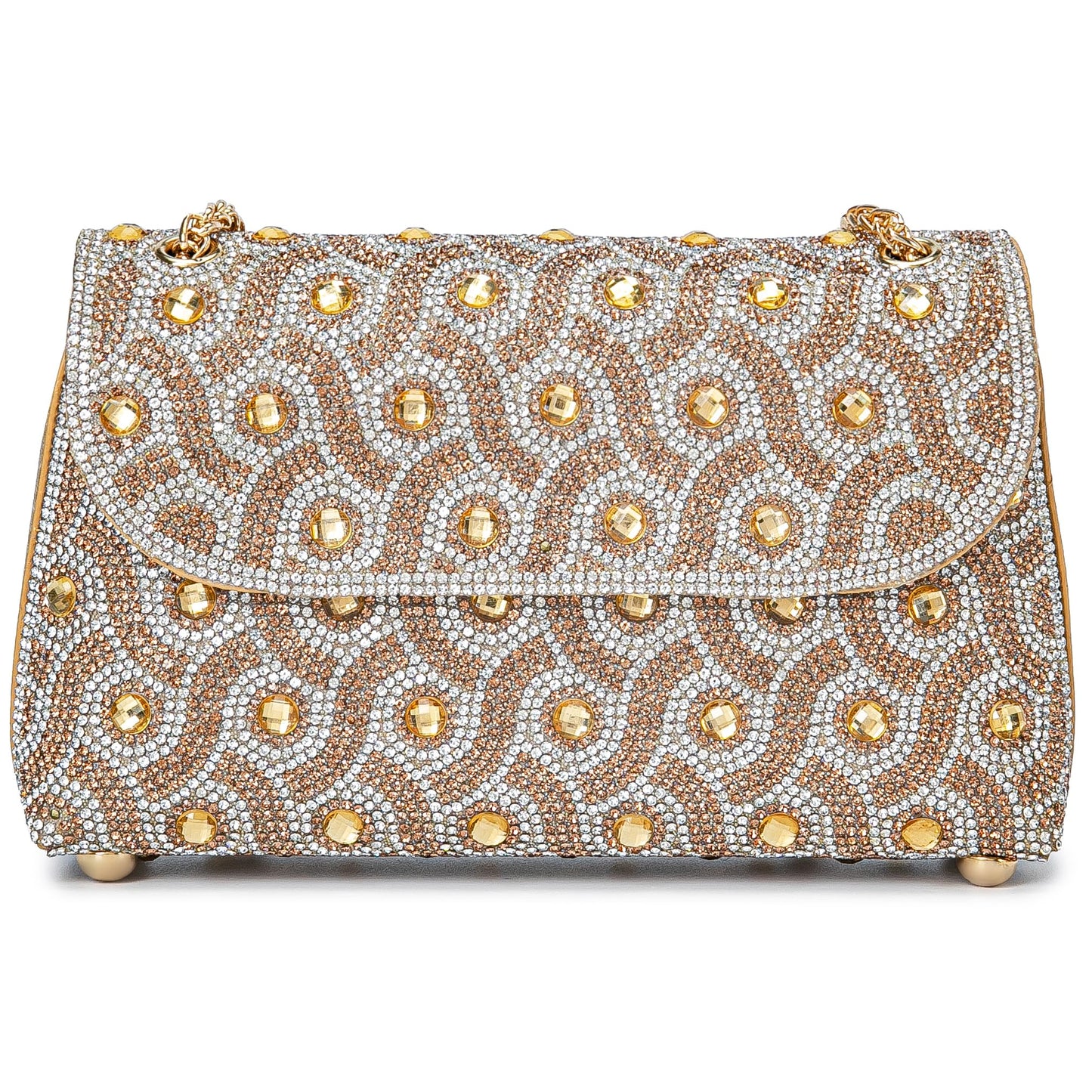 Flower Evening Handbags Chain Strap Square Shoulder Bag Crossbody Bag Crystals Rhinestone Clutch Purse