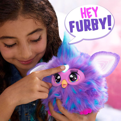 Furby Coral, 15 Fashion Accessories, Interactive Plush Toys for 6 Year Old Girls & Boys & Up, Voice Activated Animatronic