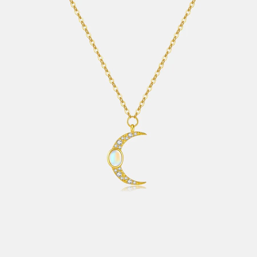 925 Sterling Silver Zircon cable chain Inlay Geometric Pendant Necklace - Canvas & Charms