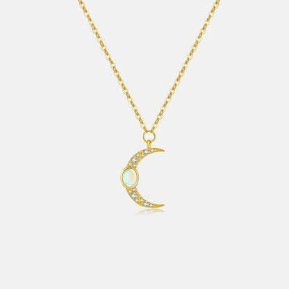 925 Sterling Silver Zircon cable chain Inlay Geometric Pendant Necklace - Canvas & Charms