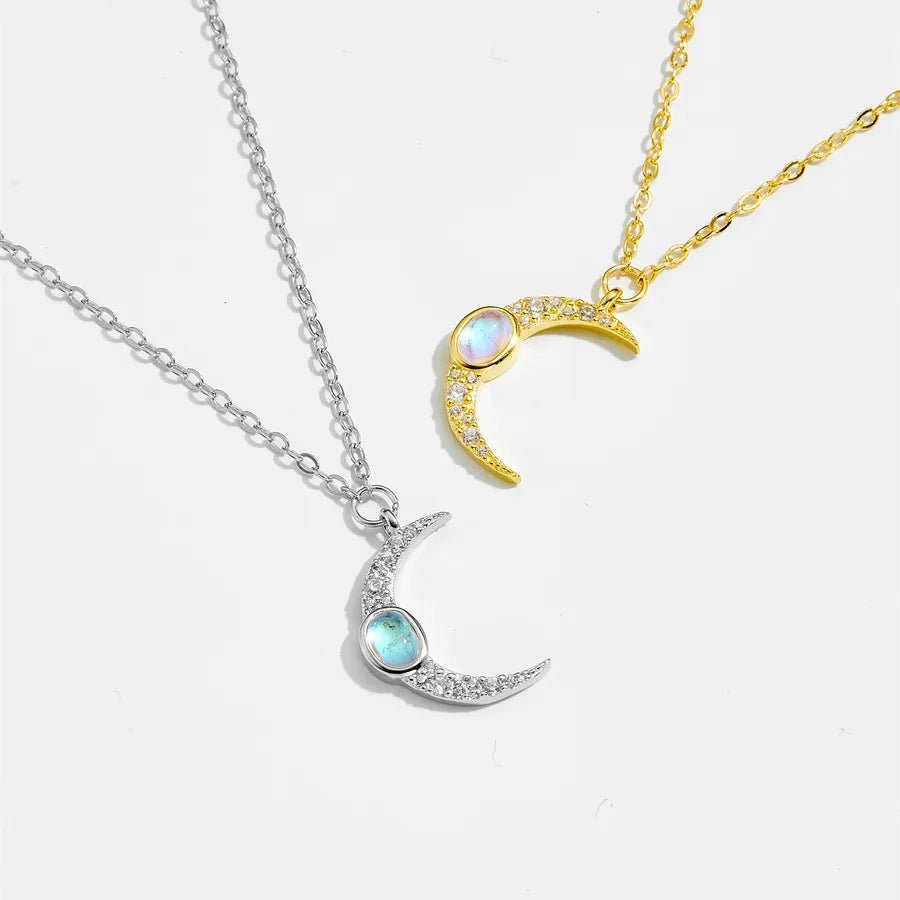 925 Sterling Silver Zircon cable chain Inlay Geometric Pendant Necklace - Canvas & Charms